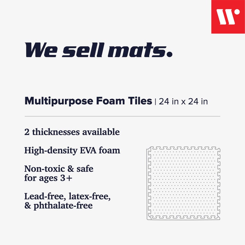 We Sell Mats نحن نبيع حصائر بسماكة 3/8 بوصة حصيرة تمارين متعددة الاستخدامات - Image 2